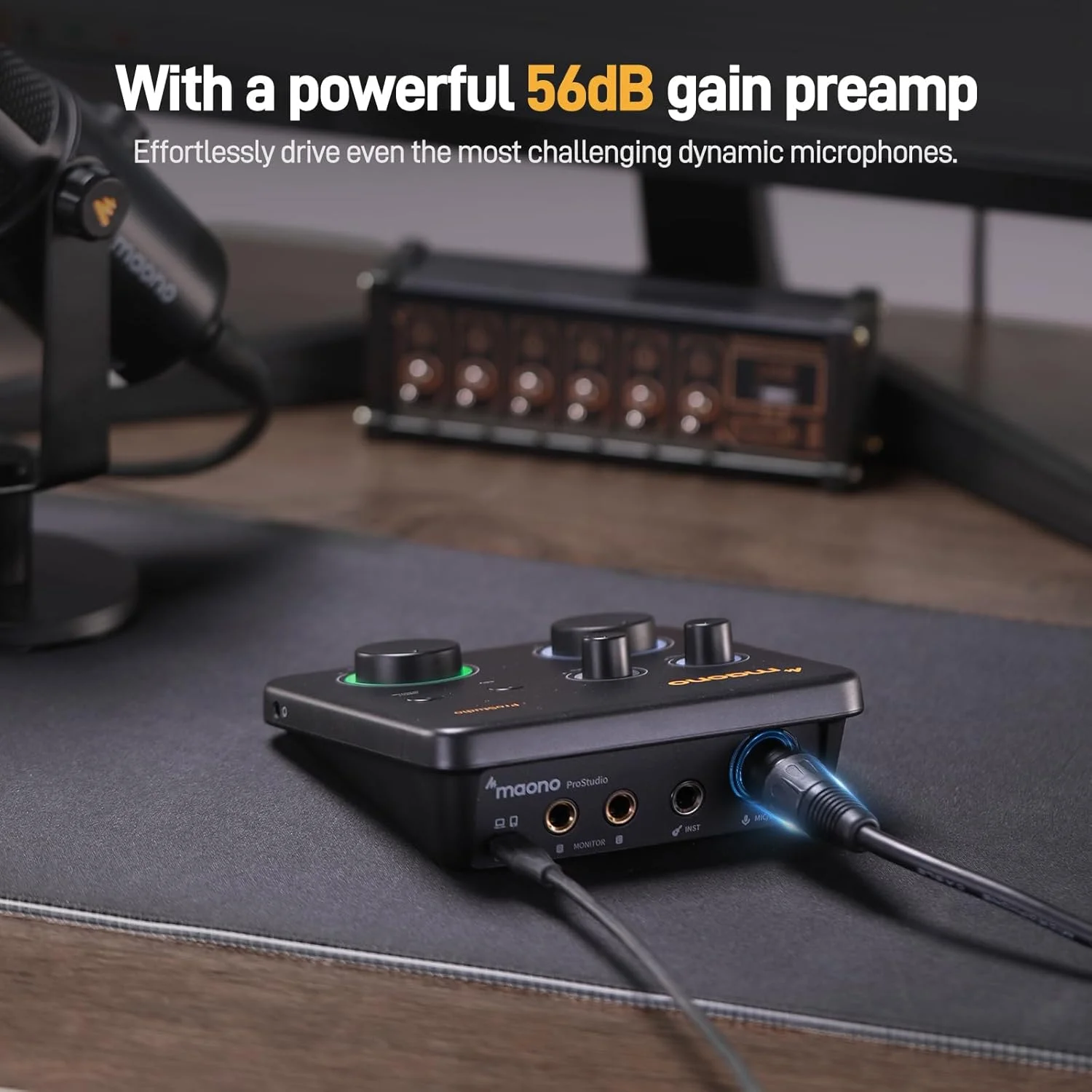 کارت صدای USB مائونو مدل PS22 Lite: رابط XLR حرفه ای 24 بیت/192 کیلوهرتز با نرم افزار مسیریابی - مناسب ضبط موسیقی، گیتار، پادکست و استریم کارت صدای USB مائونو مدل PS22 Lite: رابط XLR حرفه ای 24 بیت/192 کیلوهرتز با نرم افزار مسیریابی - مناسب ضبط موسیقی، گیتار، پادکست و استریم