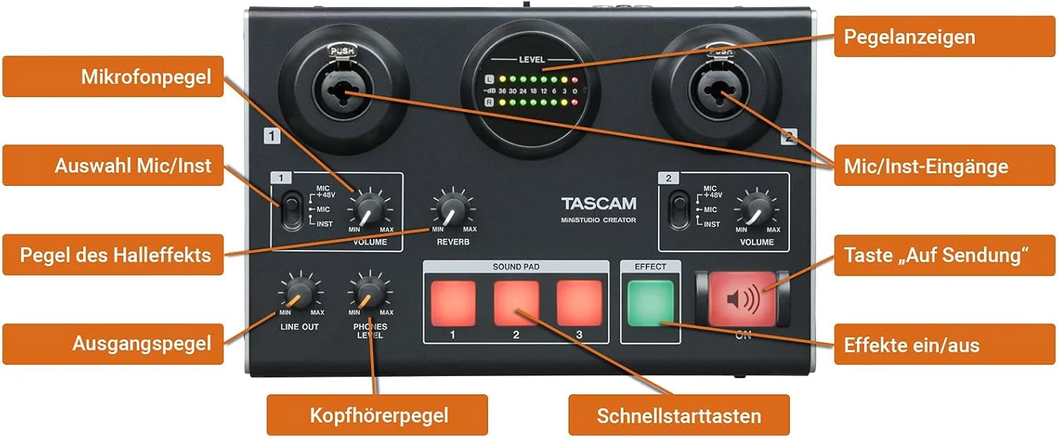 کارت صدای TASCAM MiNiSTUDIO Creator US-42B کارت صدای TASCAM MiNiSTUDIO Creator US-42B