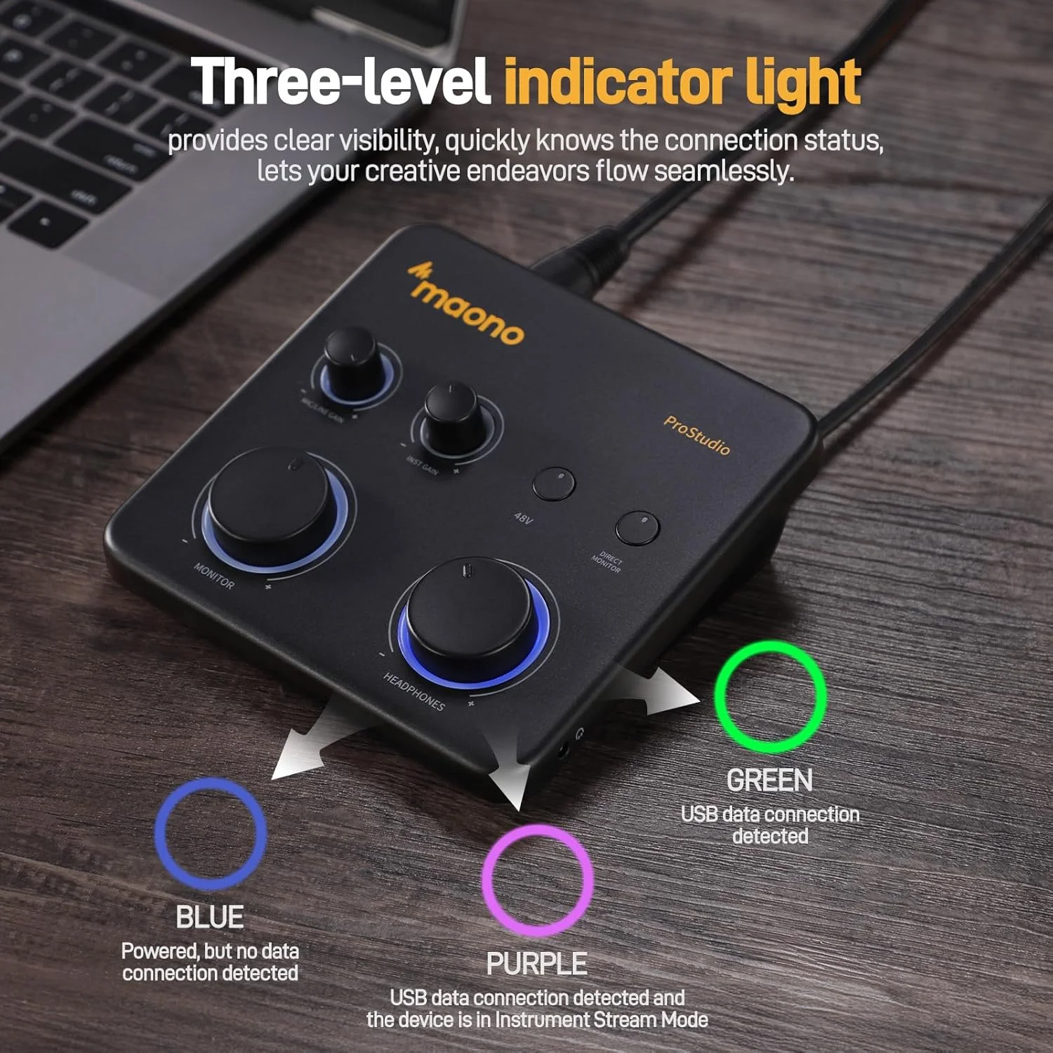 کارت صدای USB مائونو مدل PS22 Lite: رابط XLR حرفه ای 24 بیت/192 کیلوهرتز با نرم افزار مسیریابی - مناسب ضبط موسیقی، گیتار، پادکست و استریم کارت صدای USB مائونو مدل PS22 Lite: رابط XLR حرفه ای 24 بیت/192 کیلوهرتز با نرم افزار مسیریابی - مناسب ضبط موسیقی، گیتار، پادکست و استریم