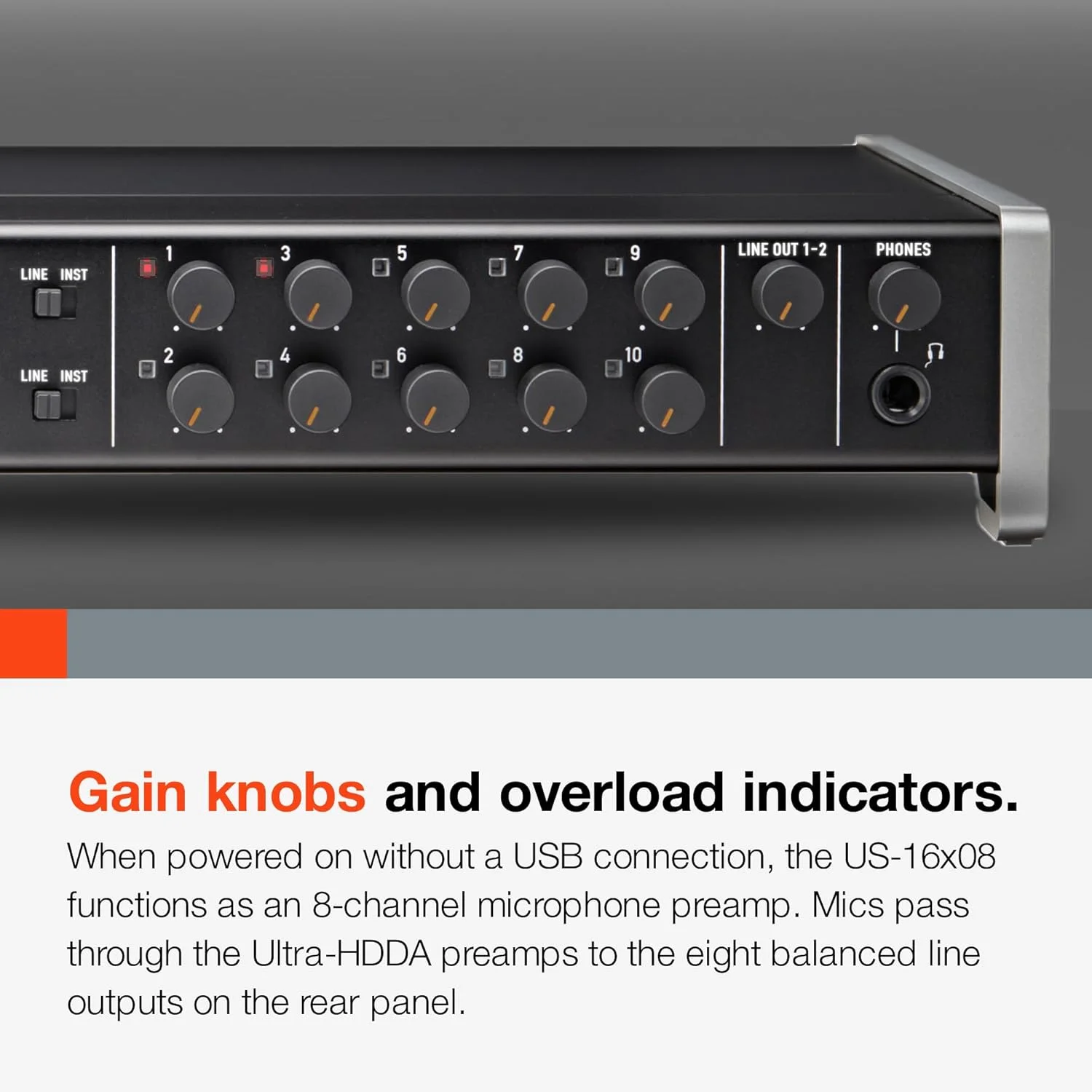 اینترفیس صوتی/MIDI USB رک مونت Tascam US-16x08