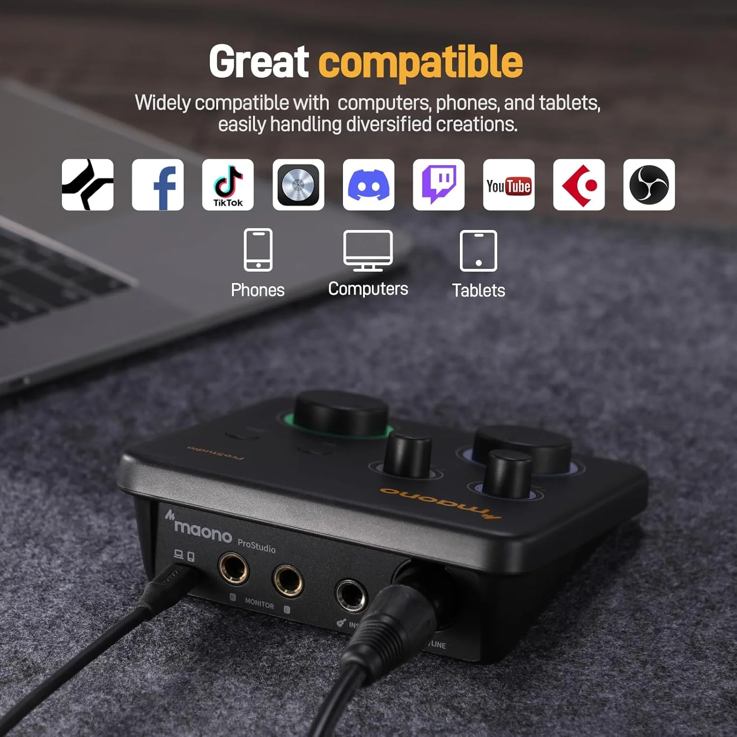 کارت صدای USB مائونو مدل PS22 Lite: رابط XLR حرفه ای 24 بیت/192 کیلوهرتز با نرم افزار مسیریابی - مناسب ضبط موسیقی، گیتار، پادکست و استریم کارت صدای USB مائونو مدل PS22 Lite: رابط XLR حرفه ای 24 بیت/192 کیلوهرتز با نرم افزار مسیریابی - مناسب ضبط موسیقی، گیتار، پادکست و استریم