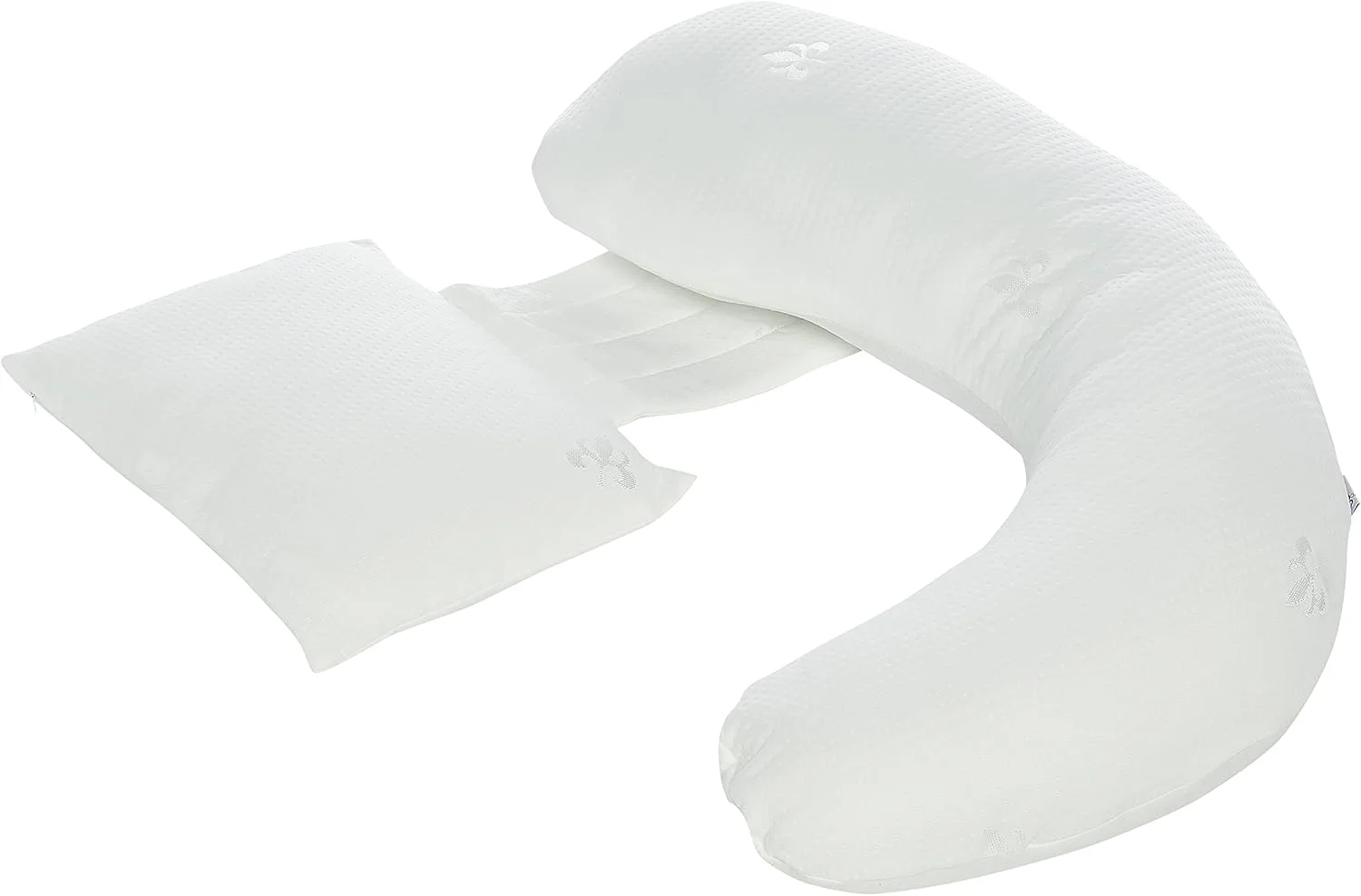 The Moon Brand MultiPosition Maternity Pillow – MaternityFeedingNursing Cushion with Removable/Washable Cover Support for Back, Hips, Legs, Belly for Pregnant Women -White-57 x 46 x 14 cm