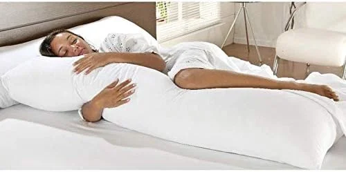 بالش بدنی میکروفایبر TCC شرکت کوسن، مناسب برای خواب پهلو، 51x137 سانتی متر، سفید، پلی کتان و میکروفایبر، بسته 1 عددی