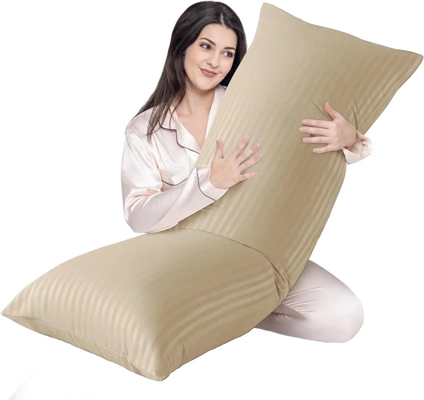 بالش بدنی بلند هتل لاینن دیپ اسلیپ، 1 عدد، جنس: 100% پلی استر میکروفایبر 85 GSM راه راه 1 سانتی متری فوق العاده نرم، اندازه 45 × 120 سانتی متر (سفید، 45 × 120 سانتی متر) بالش بدنی بلند هتل لاینن دیپ اسلیپ، 1 عدد، جنس: 100% پلی استر میکروفایبر 85 GSM راه راه 1 سانتی متری فوق العاده نرم، اندازه 45 × 120 سانتی متر (سفید، 45 × 120 سانتی متر)