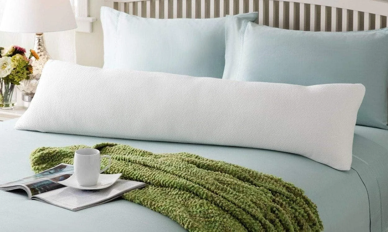 بالش بدنی میکروفایبر TCC شرکت کوسن، مناسب برای خواب پهلو، 51x137 سانتی متر، سفید، پلی کتان و میکروفایبر، بسته 1 عددی