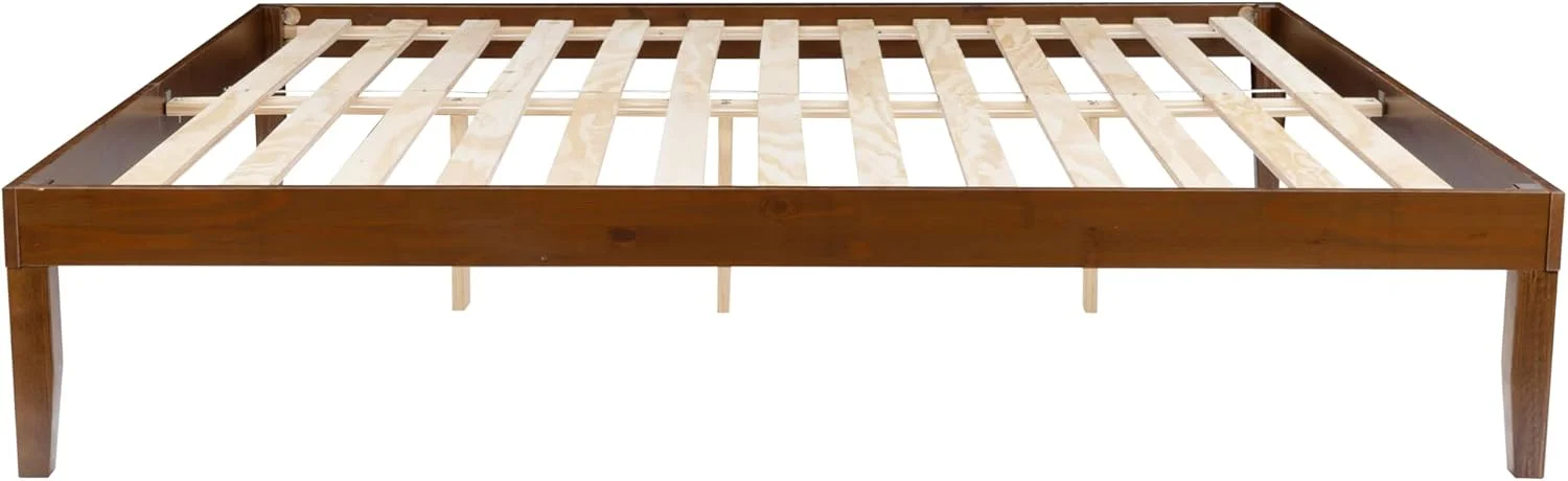 Powell Walnut Linon Fordham Solid Pine Wood King Sized Platform Bed with Set of 2 Two Drawer Nightstands Powell Walnut Linon Fordham Solid Pine Wood King Sized Platform Bed with Set of 2 Two Drawer Nightstands