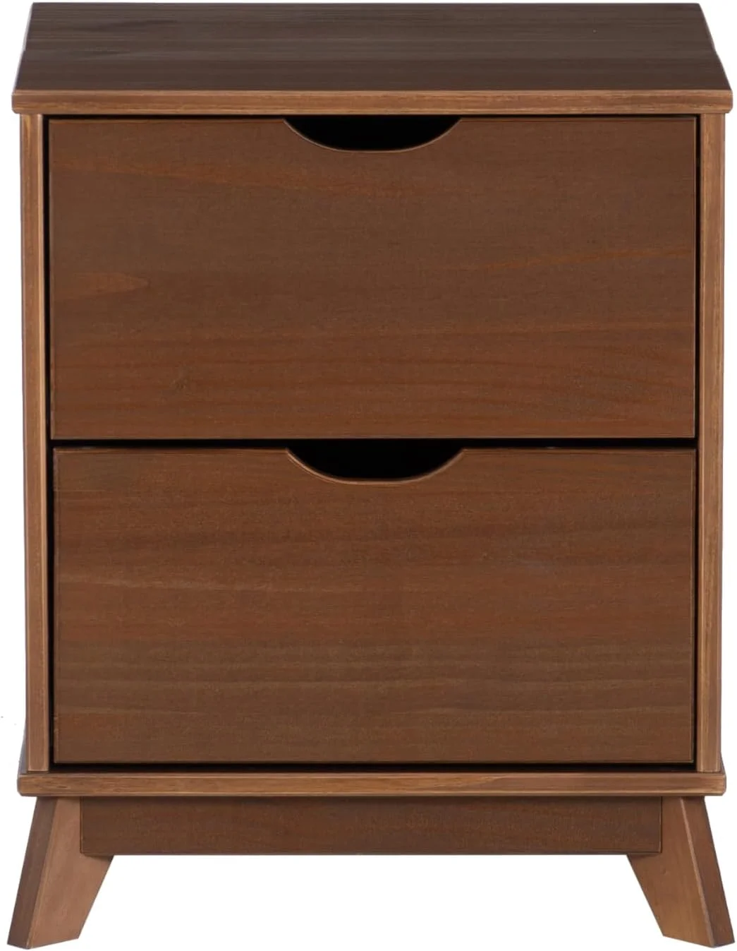 Powell Walnut Linon Fordham Solid Pine Wood King Sized Platform Bed with Set of 2 Two Drawer Nightstands Powell Walnut Linon Fordham Solid Pine Wood King Sized Platform Bed with Set of 2 Two Drawer Nightstands