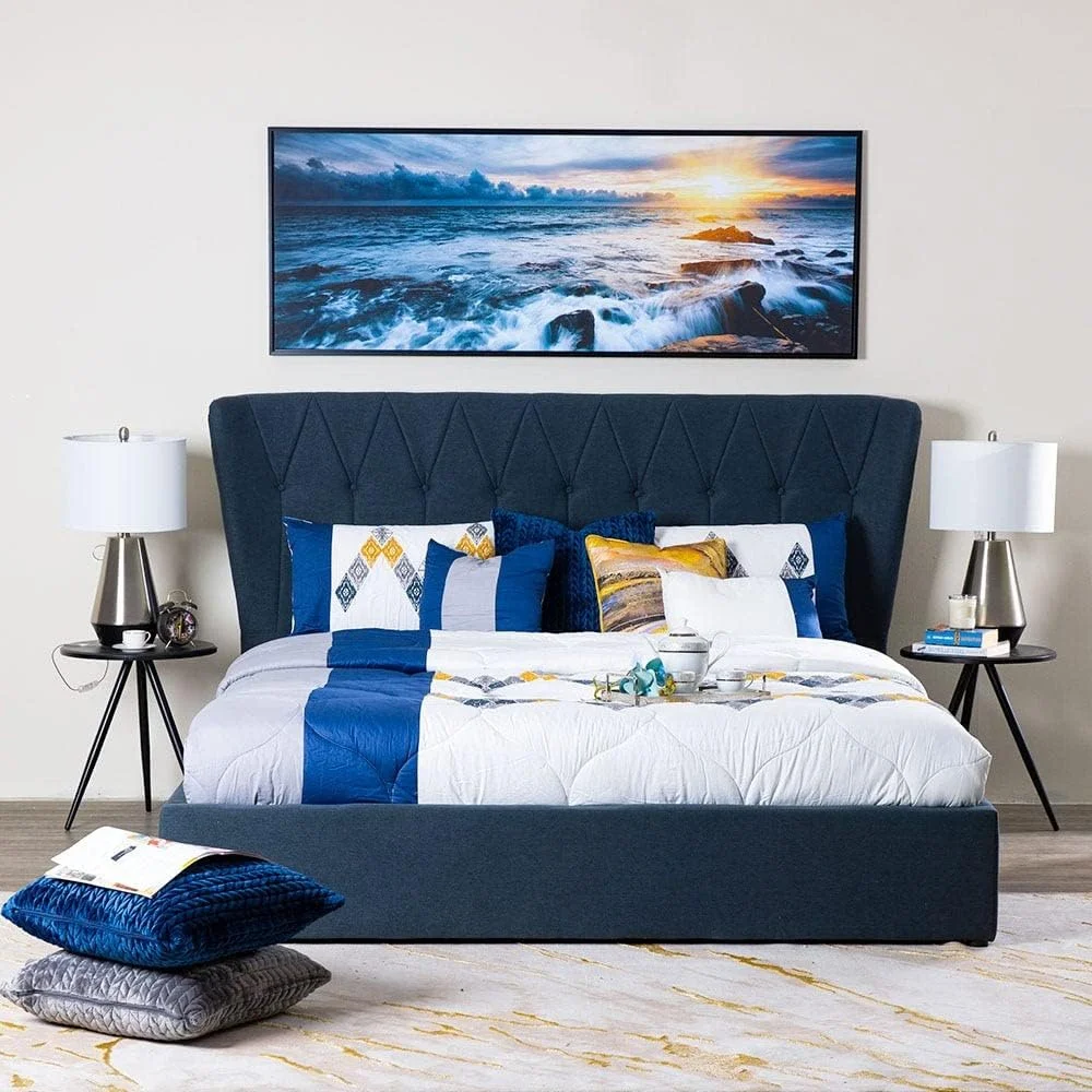 تخت خواب سوپر کینگ هیدرولیک 200X200 مدل آلساندرا Danube Home - ذغالی طوسی تخت خواب سوپر کینگ هیدرولیک 200X200 مدل آلساندرا Danube Home - ذغالی طوسی