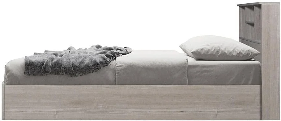 سرویس خواب 5 تکه دونوم هوم مدل Gamorah سایز کینگ + پاتختی + میز آرایش و صندلی با آینه | سرویس خواب کامل و راحت | ست مبلمان اتاق خواب چوبی با طراحی مدرن و مستحکم (خاکستری، کینگ)