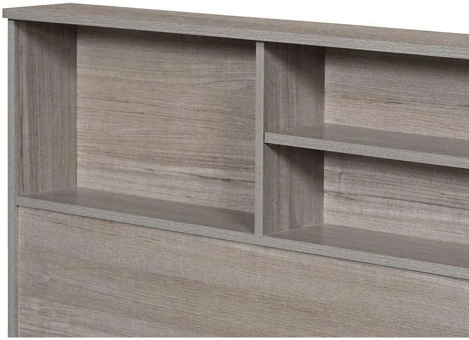 سرویس خواب 5 تکه دونوم هوم مدل Gamorah سایز کینگ + پاتختی + میز آرایش و صندلی با آینه | سرویس خواب کامل و راحت | ست مبلمان اتاق خواب چوبی با طراحی مدرن و مستحکم (خاکستری، کینگ)