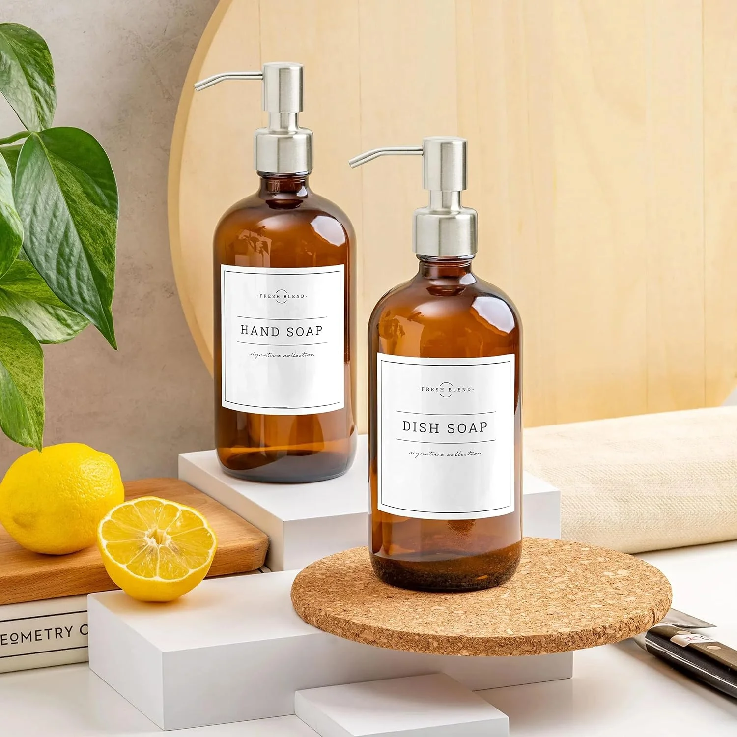 دیسپنسر صابون THE WHITE SHOP، 2 عددی، دیسپنسر صابون شیشه ای کهربایی، پمپ استیل ضد زنگ، لوازم جانبی آشپزخانه حمام، بطری شیشه ای پمپ دیسپنسر لوسیون (نقره ای) دیسپنسر صابون THE WHITE SHOP، 2 عددی، دیسپنسر صابون شیشه ای کهربایی، پمپ استیل ضد زنگ، لوازم جانبی آشپزخانه حمام، بطری شیشه ای پمپ دیسپنسر لوسیون (نقره ای)