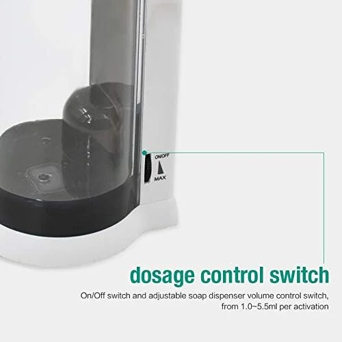 تیاندی‌اف‌وای جا مایع دستشویی اتوماتیک 500 میلی‌لیتری بدون لمس، جا ضدعفونی کننده، جا مایع هوشمند سنسوردار مناسب آشپزخانه و حمام (سفید)