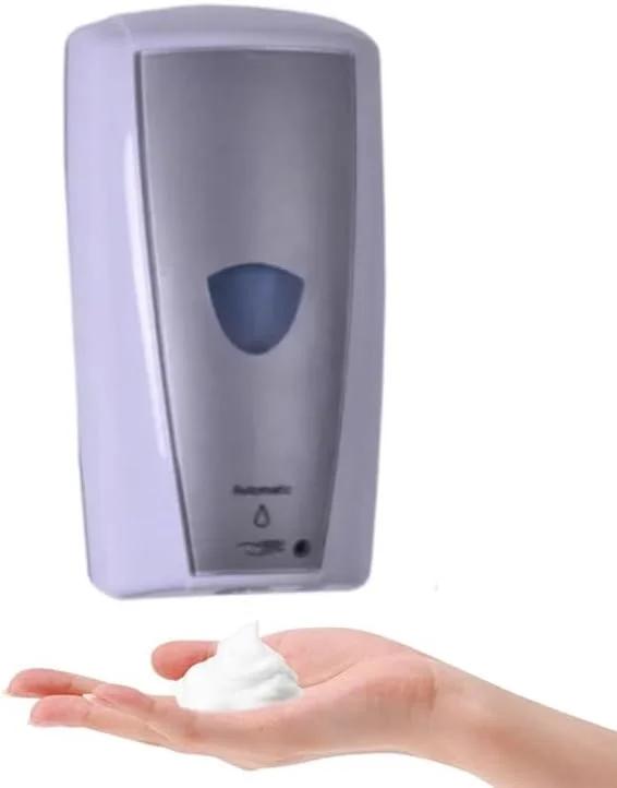 مایع ریز اتوماتیک سویش، 1 لیتری، نصب دیواری، بدون تماس، باطری خور، فوم دستشویی با سنسور، دستگاه فوم صابون برای حمام، آشپزخانه، دفتر، سفید