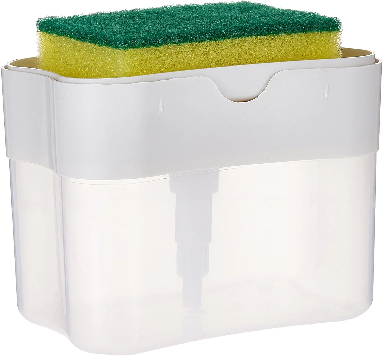 دیسپنسر مایع ظرفشویی 2 در 1 آشپزخانه SAQOCLEAN با نگهدارنده اسفنج، قفسه بزرگ اسفنجی، پمپ دیسپنسر مواد شوینده برای عملکرد با یک دست - راه حل راحت و کارآمد برای شستشوی ظروف دیسپنسر مایع ظرفشویی 2 در 1 آشپزخانه SAQOCLEAN با نگهدارنده اسفنج، قفسه بزرگ اسفنجی، پمپ دیسپنسر مواد شوینده برای عملکرد با یک دست - راه حل راحت و کارآمد برای شستشوی ظروف