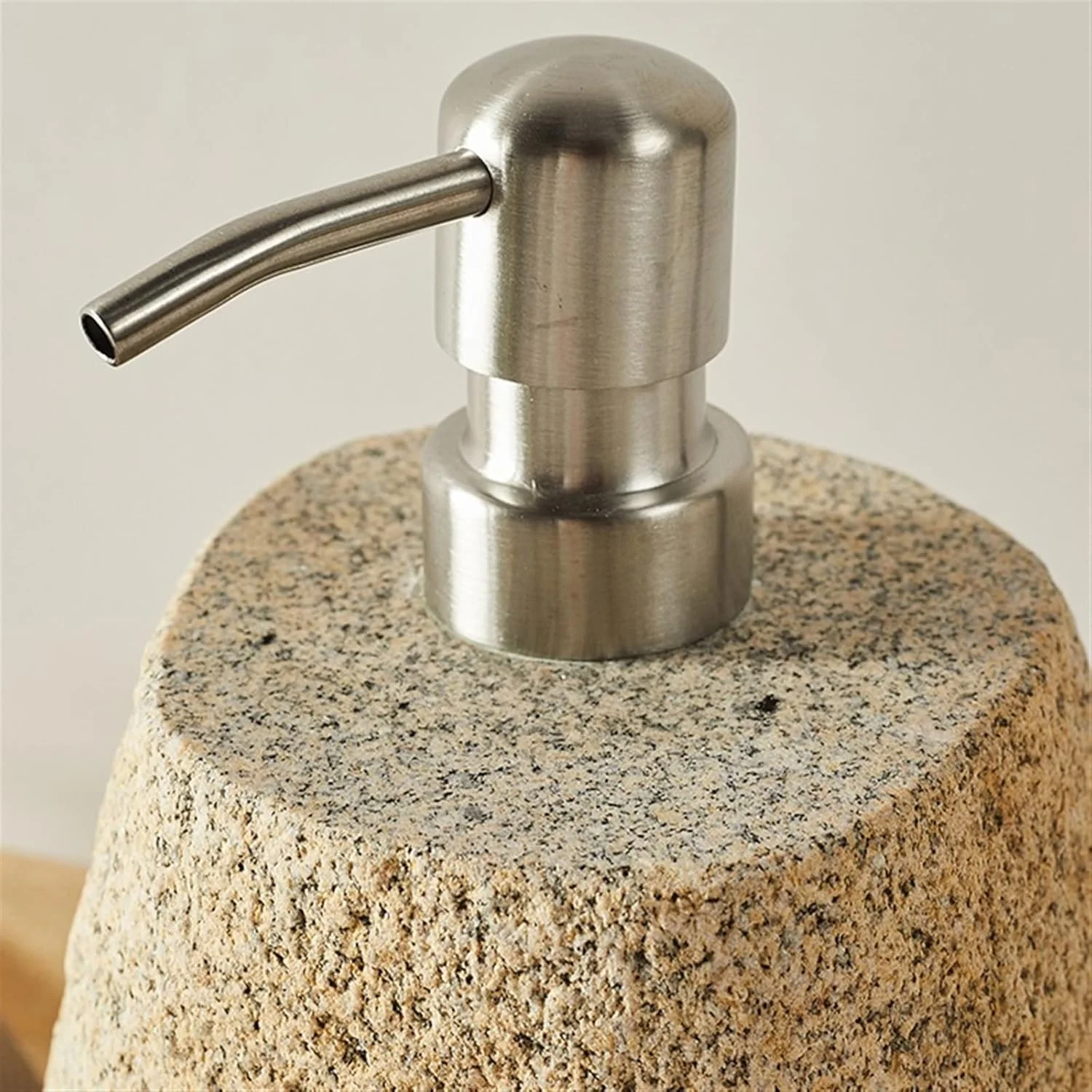 Natural Sandstone Soap Dispenser Bathroom with Silvery Stainless Steel Pump, Liquid Soap Dispenser for Kitchen Bathroom(Each One is a Different Shape) Lotion & Soap Dispensers Natural Sandstone Soap Dispenser Bathroom with Silvery Stainless Steel Pump, Liquid Soap Dispenser for Kitchen Bathroom(Each One is a Different Shape) Lotion & Soap Dispensers