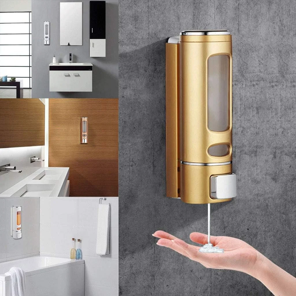 Bath Guru Multi Purpose ABS Plastic Soap/Shampoo/Sanitizer/Conditioner/Lotion Gel Dispenser for Bathroom Kitchen 400Ml (3, Capsule Gold) Bath Guru Multi Purpose ABS Plastic Soap/Shampoo/Sanitizer/Conditioner/Lotion Gel Dispenser for Bathroom Kitchen 400Ml (3, Capsule Gold)