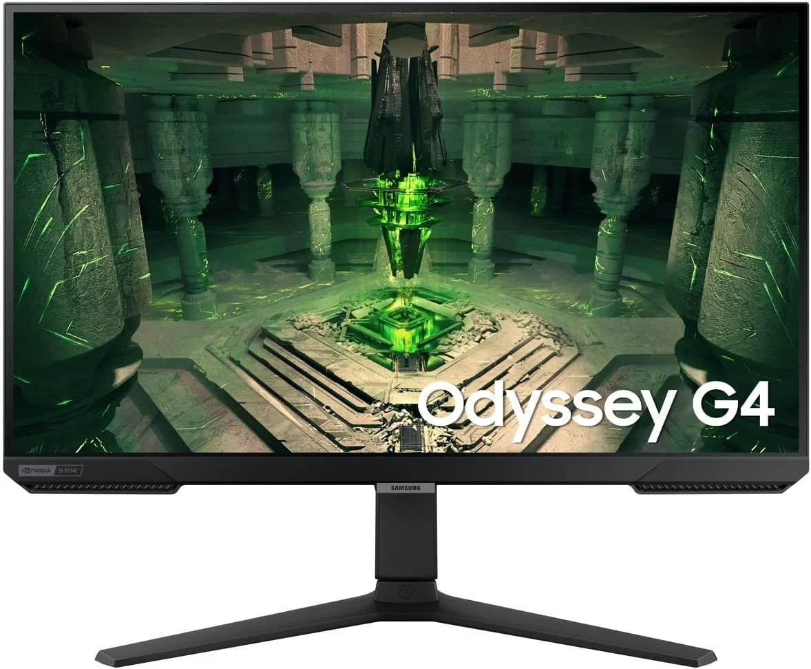 مانیتور گیمینگ 27 اینچی سامسونگ Odyssey G4 LS27BG400EUXEN با نرخ 240 هرتز و زمان پاسخگویی 1 میلی‌ثانیه، پنل IPS، کیفیت Full HD، دارای 2 پورت HDMI، Displayport و قابلیت تنظیم ارتفاع (بازسازی شده)