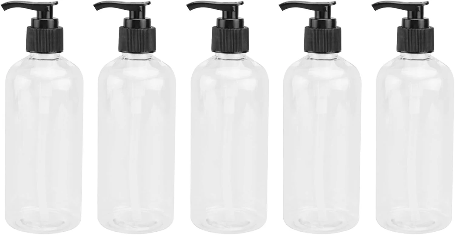 یارنو 5 عدد بطری پمپ خالی قابل پر کردن مجدد، بطری پخش کننده صابون برای آشپزخانه، حمام، صابون مایع، شامپو، لوسیون، پخش کننده های دستی 300 میلی لیتر