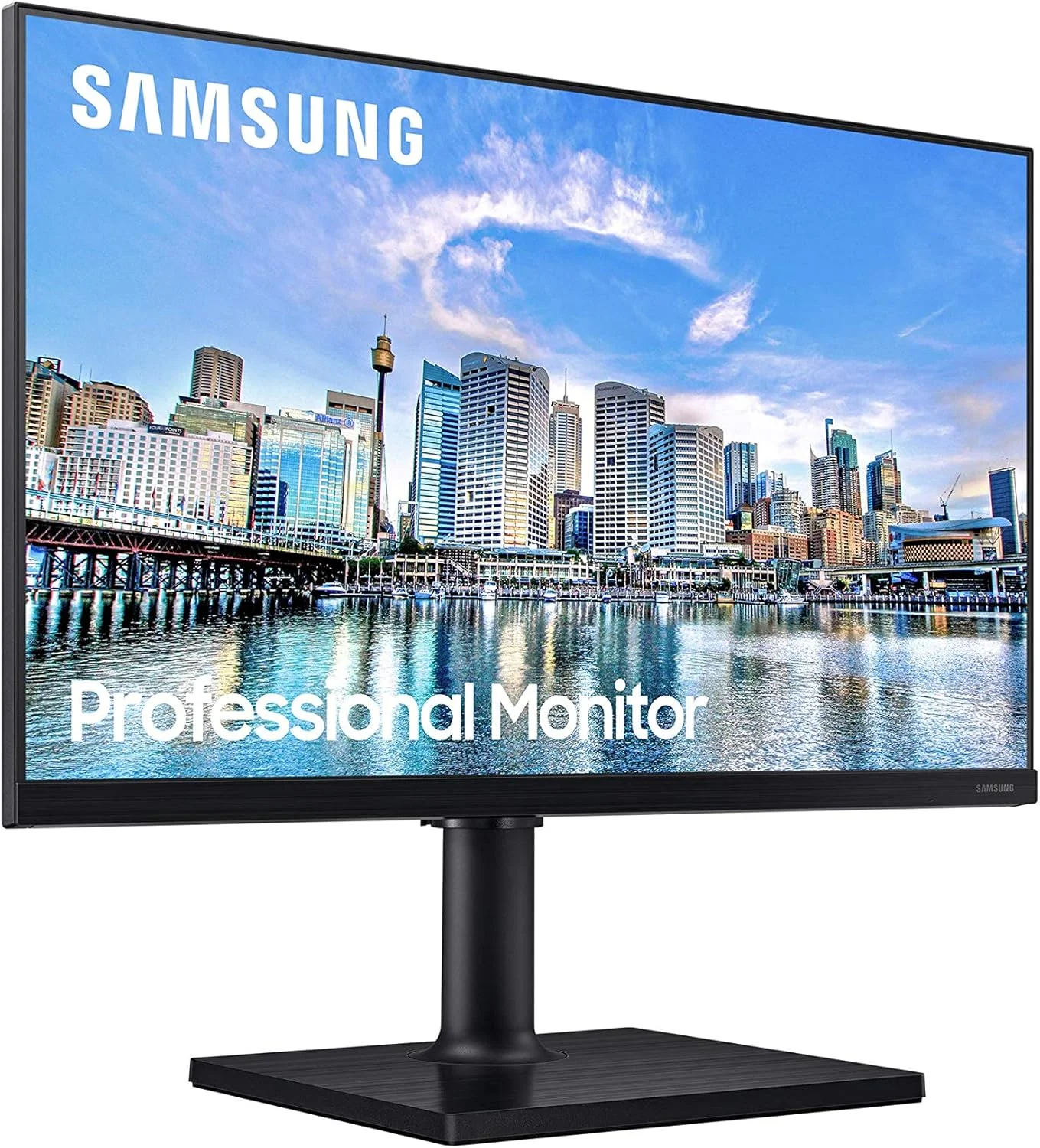 مانیتور 27 اینچی سامسونگ مدل LF27T450FQUXEN - Full HD، رزولوشن 1920x1080، نرخ نوسازی 75 هرتز، دارای پورت HDMI، Displayport، USB، قابلیت تنظیم ارتفاع، رنگ مشکی (بازسازی شده)