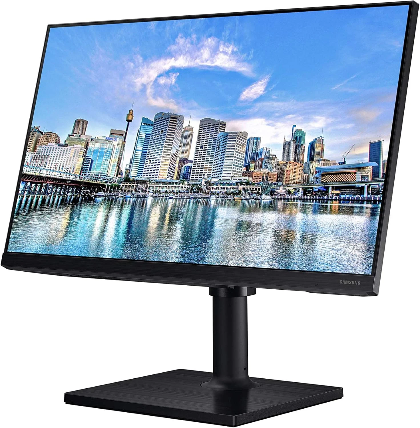 مانیتور 27 اینچی سامسونگ مدل LF27T450FQUXEN - Full HD، رزولوشن 1920x1080، نرخ نوسازی 75 هرتز، دارای پورت HDMI، Displayport، USB، قابلیت تنظیم ارتفاع، رنگ مشکی (بازسازی شده)