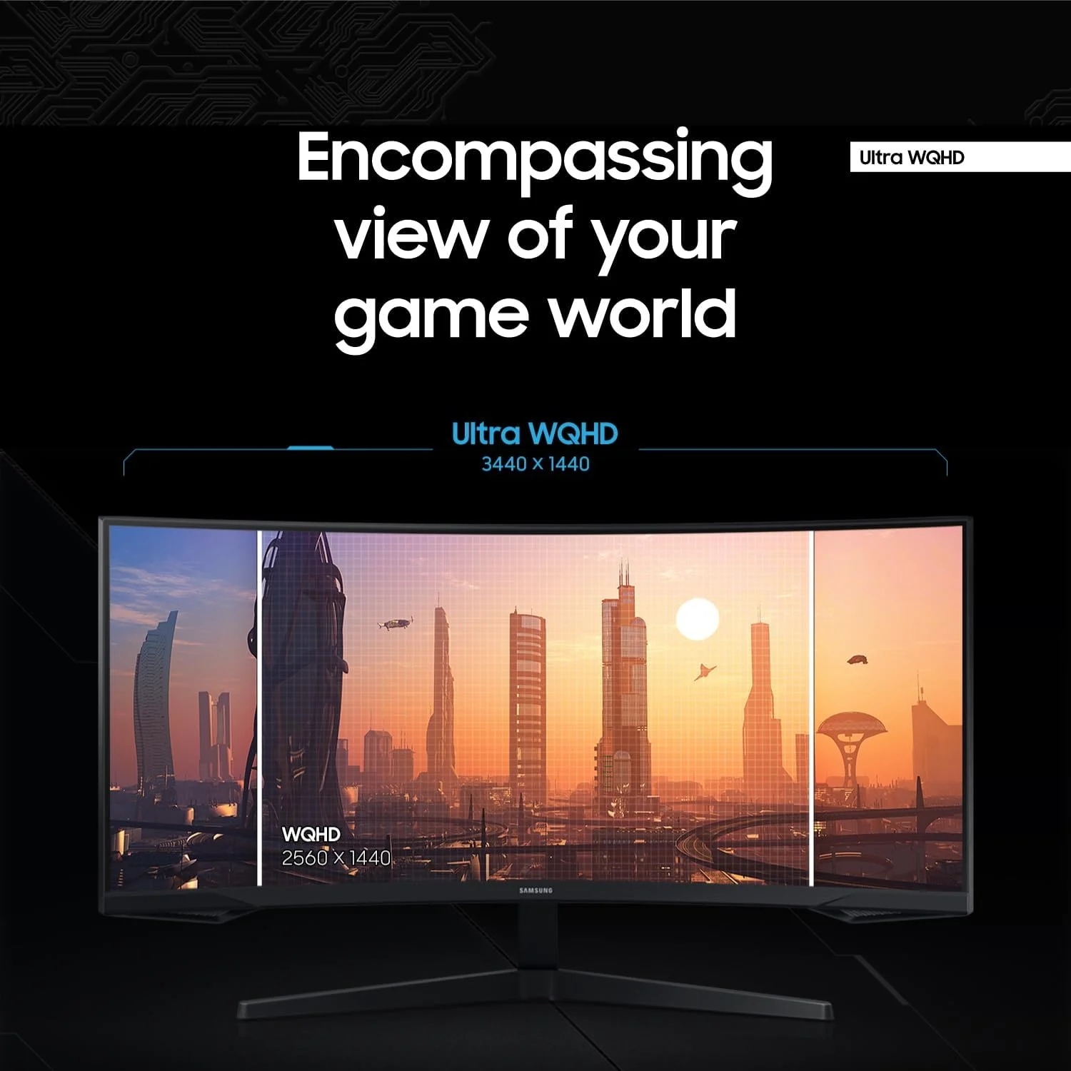 مانیتور گیمینگ فوق عریض 34 اینچی سامسونگ Odyssey G5 با صفحه نمایش خمیده 1000R، نرخ تازه سازی 165 هرتز، زمان پاسخگویی 1 میلی ثانیه، نمایشگر بزرگ، آسایش چشم، درگاه های متعدد، WQHD، مدل LC34G55TWWNXZA، 2020، مشکی