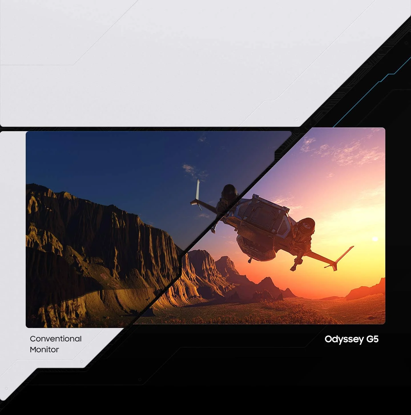 مانیتور گیمینگ خمیده 27 اینچی سامسونگ Odyssey G5 سری WQHD با نرخ 144 هرتز، زمان پاسخگویی 1 میلیثانیه، پورت HDMI و DisplayPort و FreeSync Premium مانیتور گیمینگ خمیده 27 اینچی سامسونگ Odyssey G5 سری WQHD با نرخ 144 هرتز، زمان پاسخگویی 1 میلیثانیه، پورت HDMI و DisplayPort و FreeSync Premium