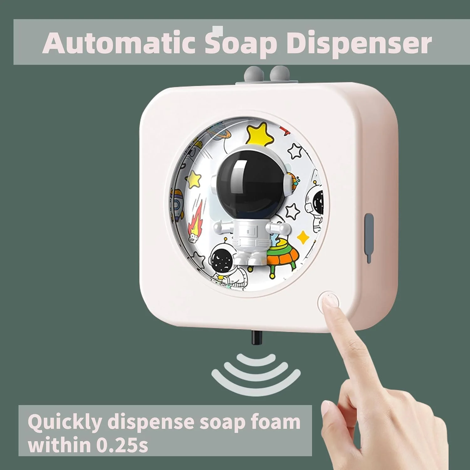 دستگاه صابون فوم ساز اتوماتیک بدون لمس نالاکال، مشکی، قابل شارژ با USB-C، سنسور با دقت بالا، عملکرد فوم سریع، ضد آب IPX6، طراحی فضانورد، قابل نصب روی دیوار دستگاه صابون فوم ساز اتوماتیک بدون لمس نالاکال، مشکی، قابل شارژ با USB-C، سنسور با دقت بالا، عملکرد فوم سریع، ضد آب IPX6، طراحی فضانورد، قابل نصب روی دیوار