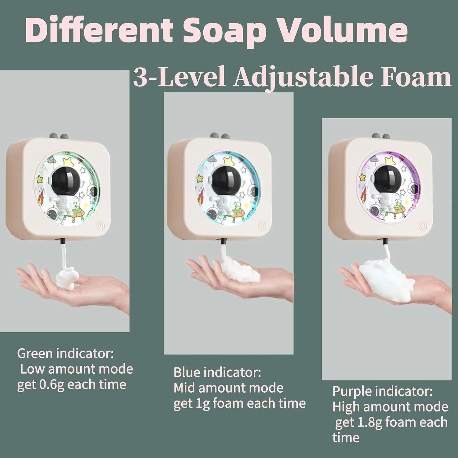 دستگاه صابون فوم ساز اتوماتیک بدون لمس نالاکال، مشکی، قابل شارژ با USB-C، سنسور با دقت بالا، عملکرد فوم سریع، ضد آب IPX6، طراحی فضانورد، قابل نصب روی دیوار دستگاه صابون فوم ساز اتوماتیک بدون لمس نالاکال، مشکی، قابل شارژ با USB-C، سنسور با دقت بالا، عملکرد فوم سریع، ضد آب IPX6، طراحی فضانورد، قابل نصب روی دیوار