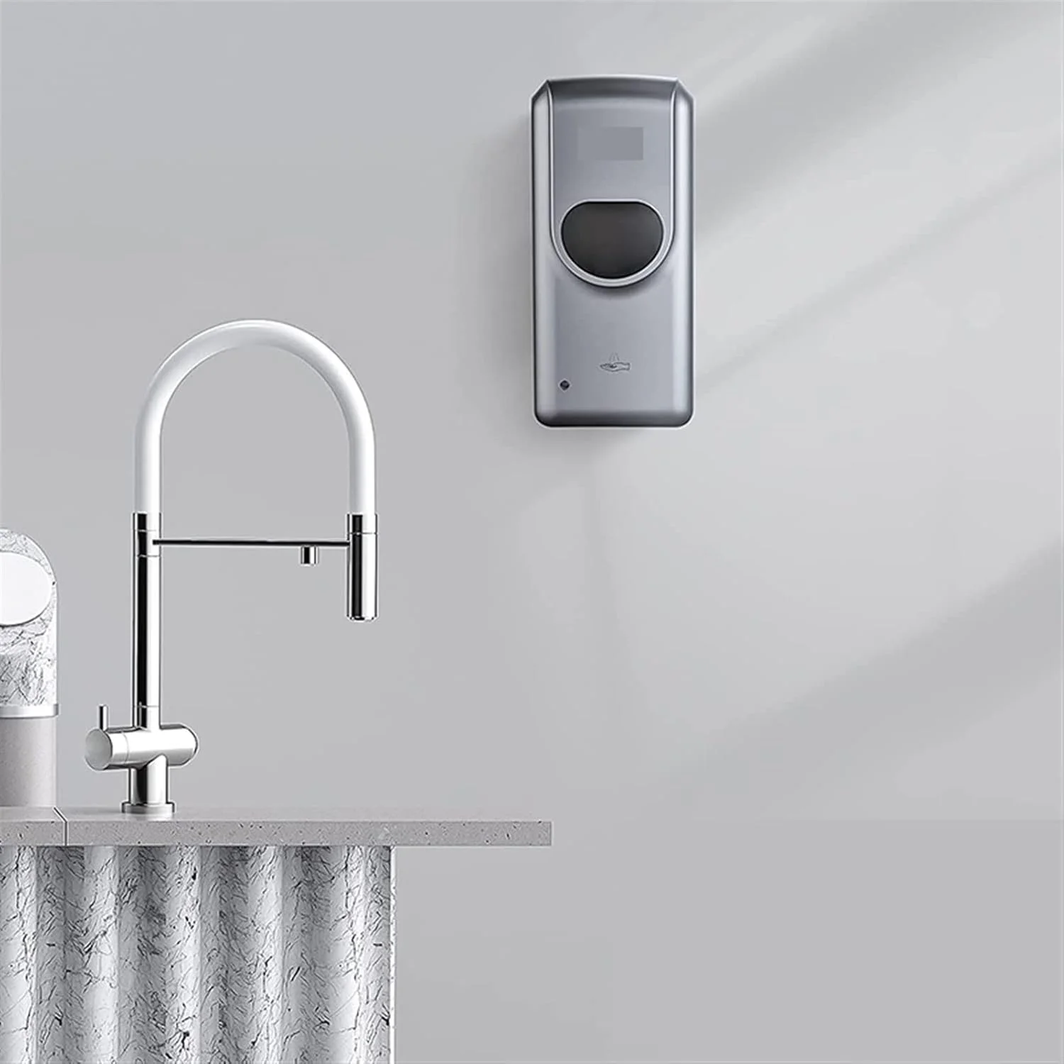 جامایع دستشویی KRSIAXG، اسپری ضدعفونی کننده دست، الکل پاش، دارای سنسور هوشمند، جامایع اتوماتیک، دیواری جامایع دستشویی KRSIAXG، اسپری ضدعفونی کننده دست، الکل پاش، دارای سنسور هوشمند، جامایع اتوماتیک، دیواری