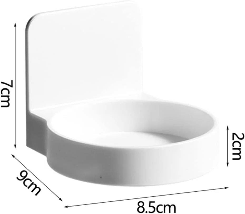 جا صابونی مایع دستشویی KRSIAXG، سینی نگهدارنده بطری گرد، نصب دیواری، چسبی، مناسب آشپزخانه و حمام
