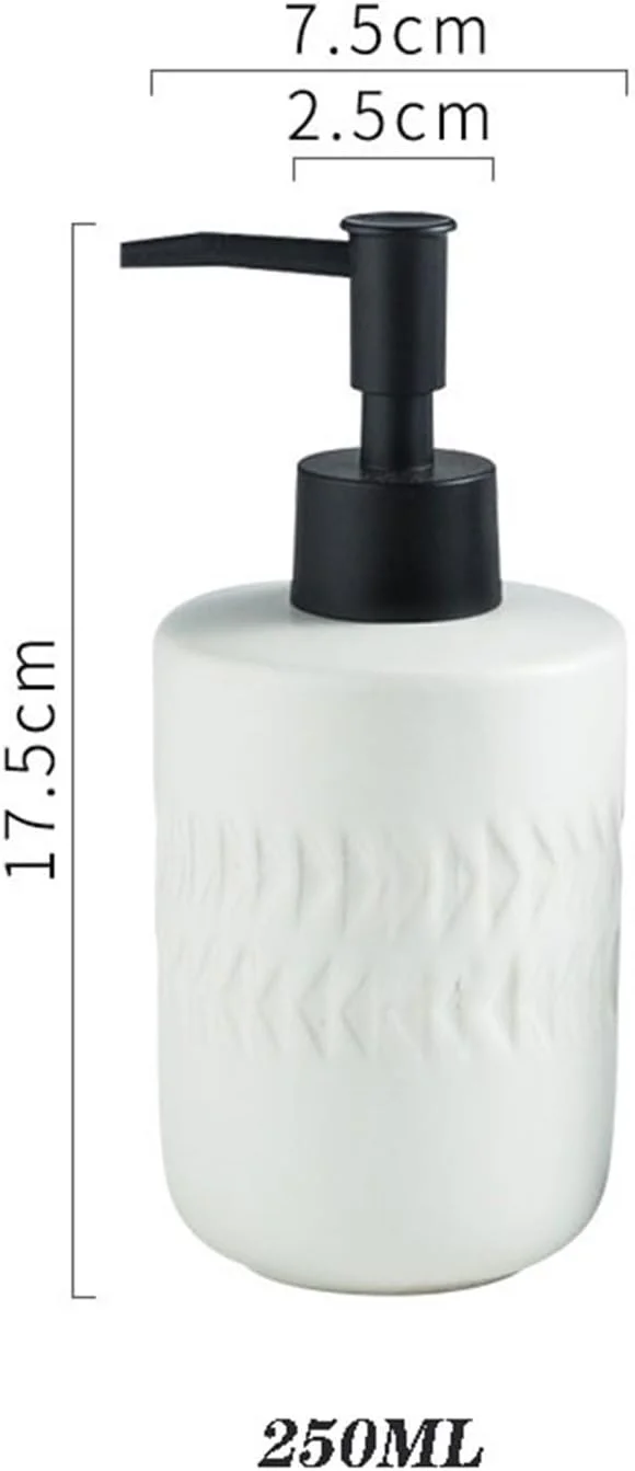 ظرف مایع دستشویی آشپزخانه 250 میلی لیتر، ظرف مایع دستشویی سرامیکی لوکس، بطری تقسیم شامپو و ژل دوش حمام، ظرف مایع دستشویی حمام