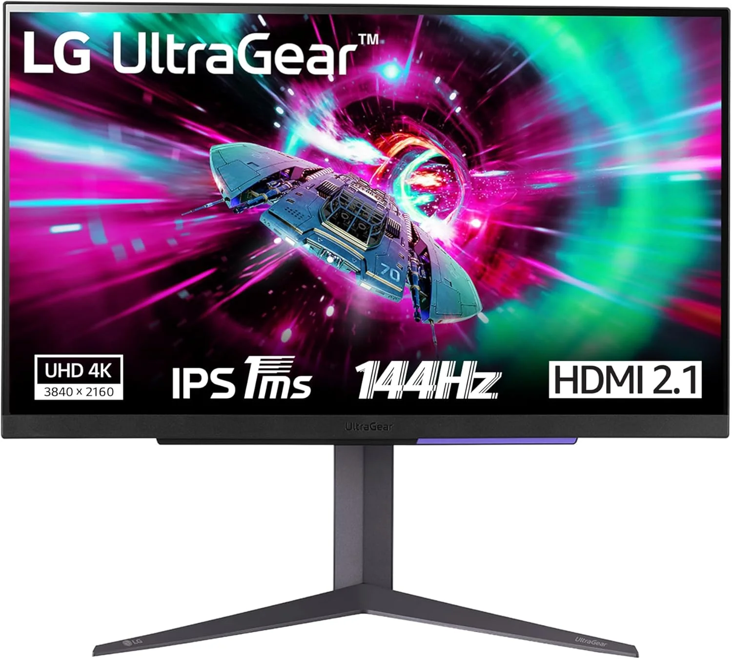مانیتور ال‌جی 27GR93U-B صفحه تخت 68.6 سانتی‌متر (27 اینچ) 3840 x 2160 پیکسل 4K Ultra HD مشکی