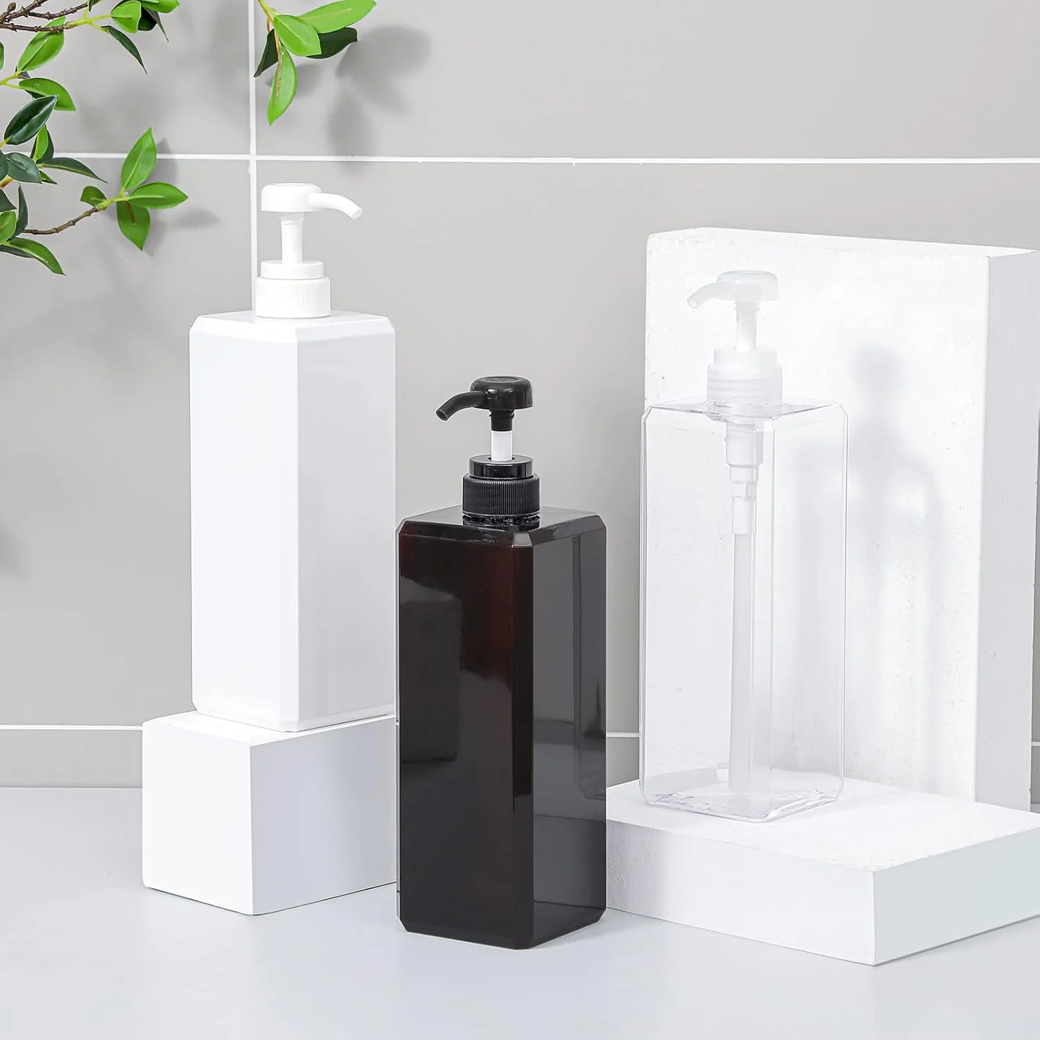 بطری پمپ پلاستیکی خالی JiatuA، ظرف مایع صابون لوسیون قابل شارژ مجدد برای صابون های آشپزخانه یا حمام، شامپو و شستشوی بدن، 2 عدد (32oz/1L، شفاف) بطری پمپ پلاستیکی خالی JiatuA، ظرف مایع صابون لوسیون قابل شارژ مجدد برای صابون های آشپزخانه یا حمام، شامپو و شستشوی بدن، 2 عدد (32oz/1L، شفاف)