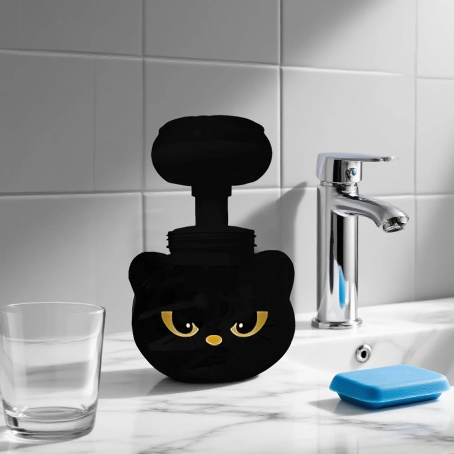 جامایع دستشویی طرح پنجه گربه، بطری پمپ دار قابل پر کردن مجدد برای مایع دستشویی، مایع ظرفشویی و دکوراسیون هالووین