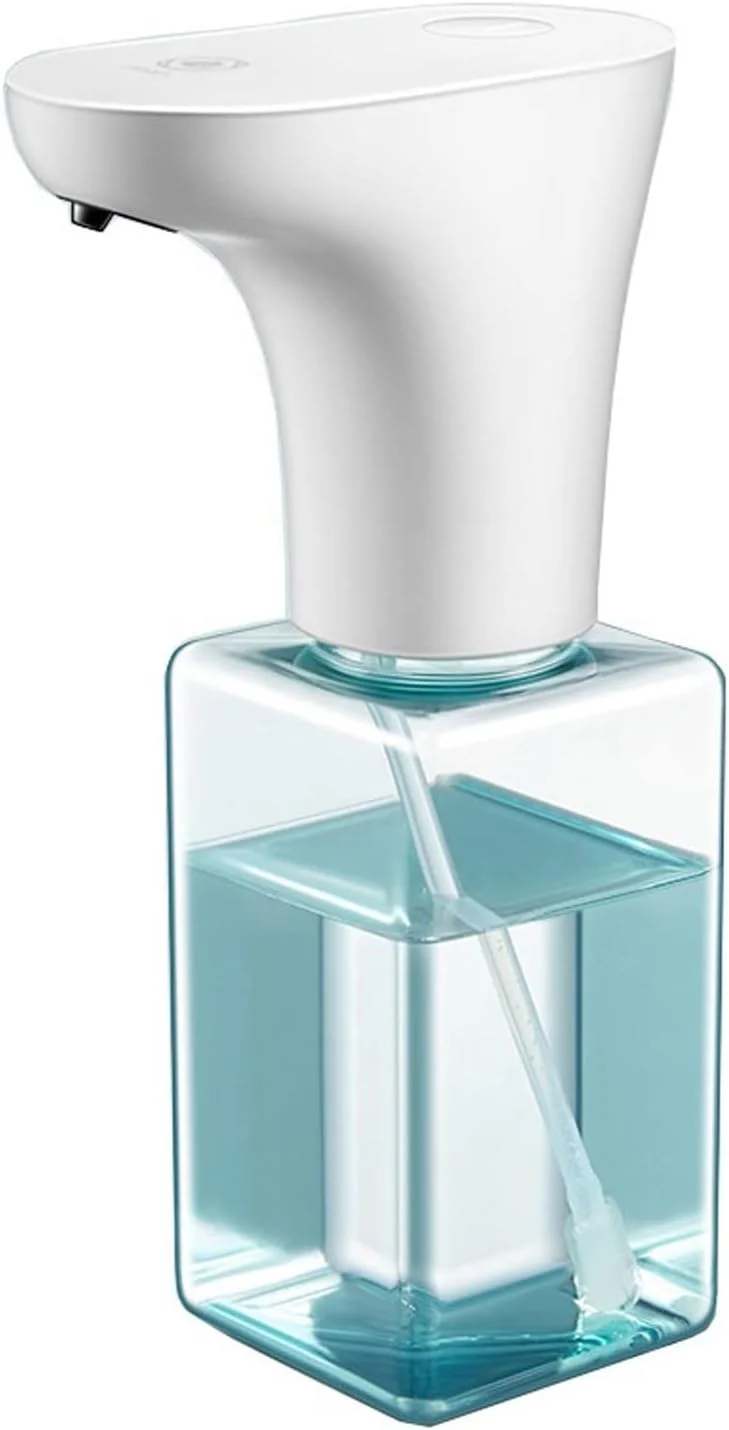 TEDNIDS جای صابون مایع دستشویی فوم هوشمند، جای صابون اتوماتیک فوم ساز، جای ضدعفونی کننده دست بدون لمس با باتری مناسب دستشویی