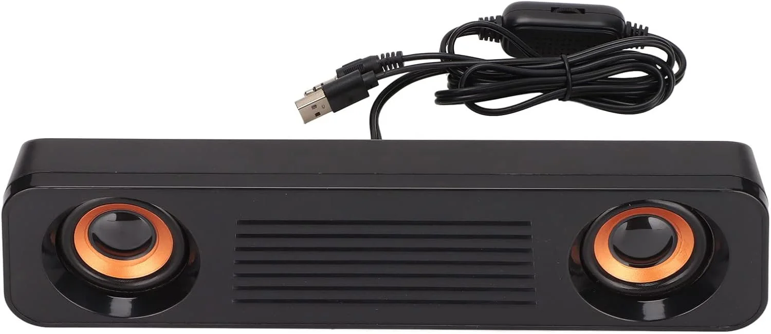 اسپیکر استریو ساب ووفر HiFi سیم دار، بلندگوی رومیزی قابل حمل، بلندگوی بلند با تغذیه USB برای کامپیوتر و تلویزیون اسپیکر استریو ساب ووفر HiFi سیم دار، بلندگوی رومیزی قابل حمل، بلندگوی بلند با تغذیه USB برای کامپیوتر و تلویزیون
