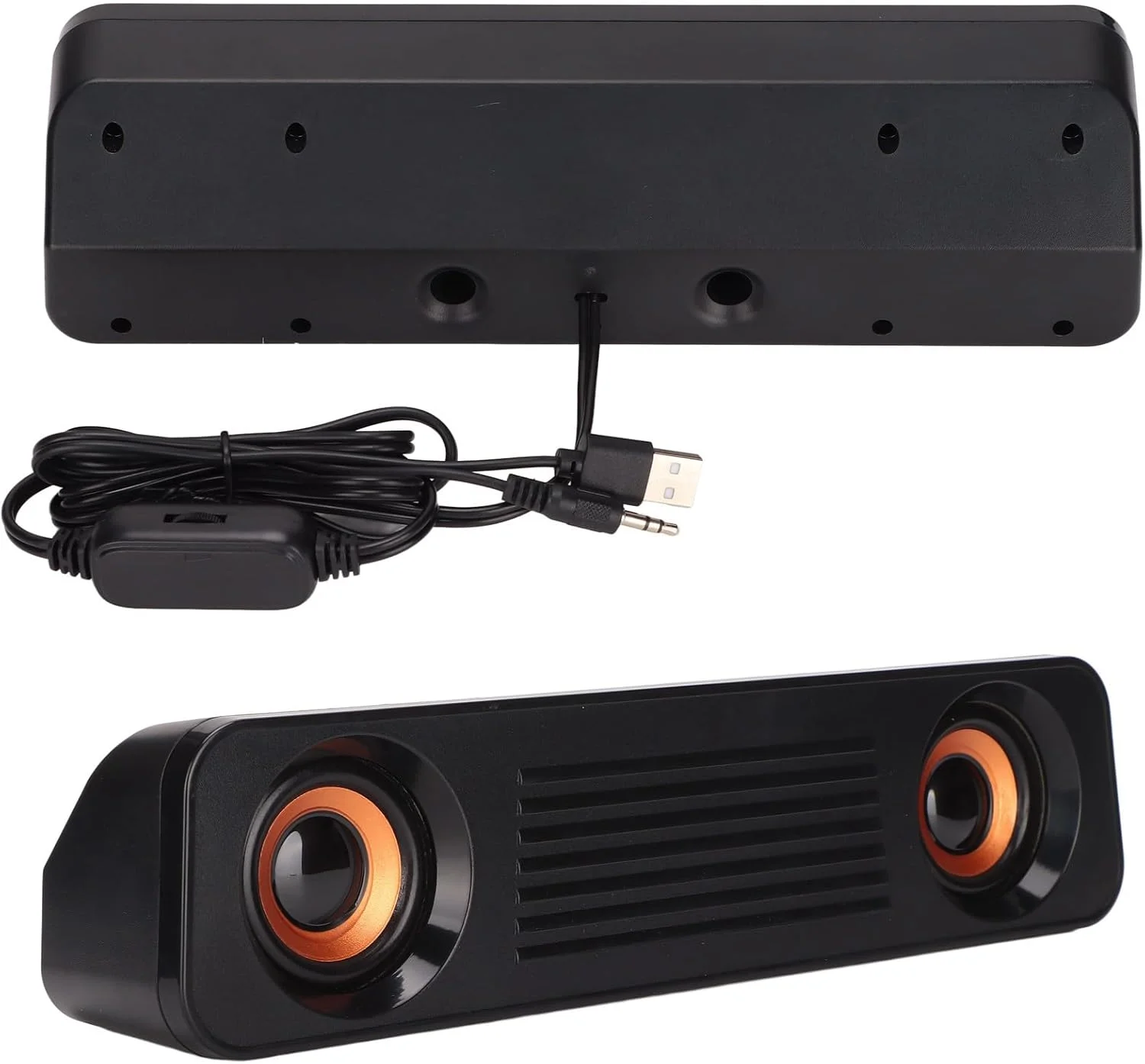 اسپیکر استریو ساب ووفر HiFi سیم دار، بلندگوی رومیزی قابل حمل، بلندگوی بلند با تغذیه USB برای کامپیوتر و تلویزیون اسپیکر استریو ساب ووفر HiFi سیم دار، بلندگوی رومیزی قابل حمل، بلندگوی بلند با تغذیه USB برای کامپیوتر و تلویزیون
