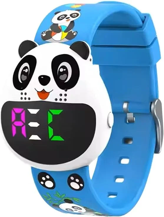 ساعت آموزش توالت رفتن کودک با تایمر - ساعت یادآوری دستشویی قابل شارژ USB برای پسران و دختران - زنگ هشدار حلقه ای، موسیقی و چراغ های چشمک زن - بند سیلیکونی ضد آب، ساعت دستشویی کودک (آبی)