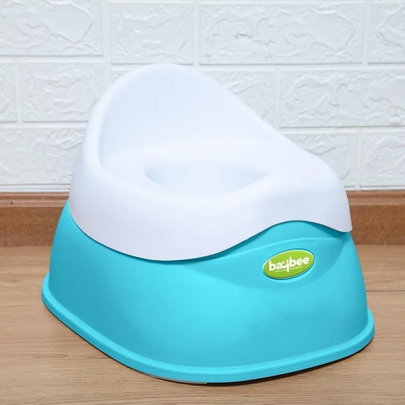 صندلی آموزشی توالت فرنگی کودک Baybee Neo، صندلی توالت فرنگی قابل حمل با کاسه جداشدنی و پشتی بلند، صندلی توالت فرنگی برای پسران و دختران 0 تا 5 سال (آبی)