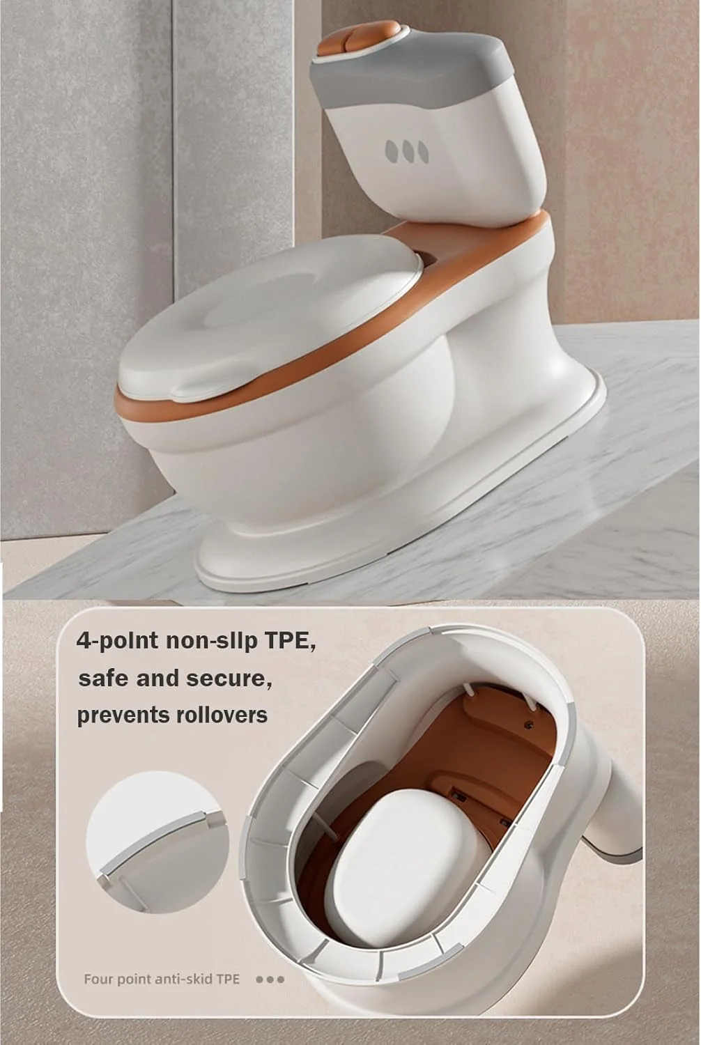 توالت آموزشی کودک نوپا، توالت آموزشی واقعی با نشیمنگاه نرم، توالت آموزشی واقعی با نشیمنگاه نرم، دارای پخش کننده دستمال توالت و محافظ پاشش ضد لغزش برای کودکان نوپا، نوزادان و کودکان توالت آموزشی کودک نوپا، توالت آموزشی واقعی با نشیمنگاه نرم، توالت آموزشی واقعی با نشیمنگاه نرم، دارای پخش کننده دستمال توالت و محافظ پاشش ضد لغزش برای کودکان نوپا، نوزادان و کودکان