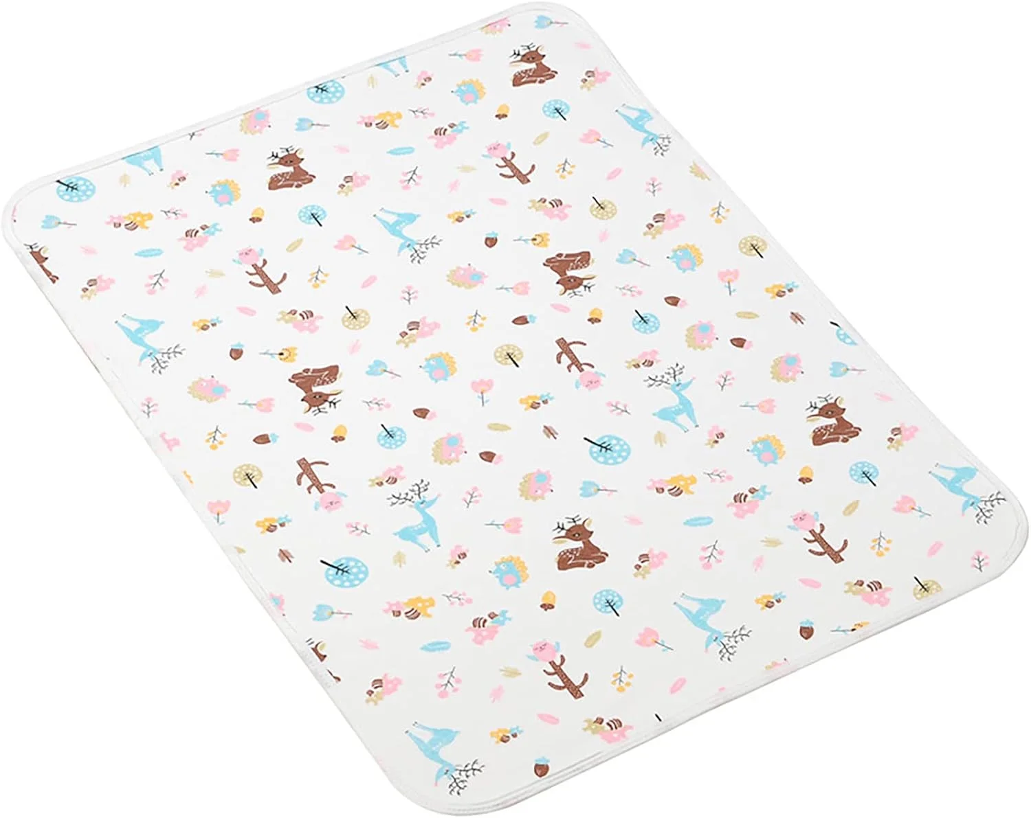 پد تخت ضد آب سه لایه SpireHues (50x70 سانتی متر) | 100% پنبه و بامبو | محافظ تشک دو طرفه برای آموزش توالت نوزاد و بی اختیاری بزرگسالان | قابل شستشو در ماشین لباسشویی