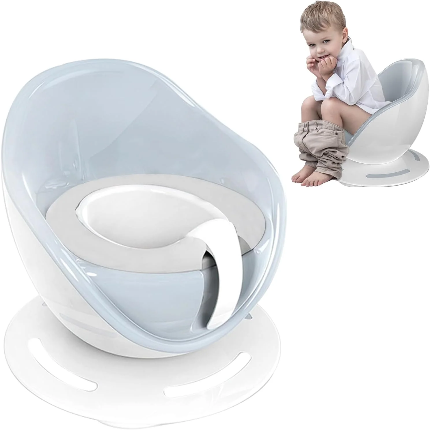 توالت آموزشی کودک TDOO، صندلی آموزشی توالت واقعی، صندلی توالت کودک با نشیمنگاه نرم، لگن توالت قابل جابجایی، پشتی ارگونومیک، ضد واژگونی 360 درجه، تمیز کردن آسان، ضد لغزش برای کودکان نوپا، نوزادان و کودکان