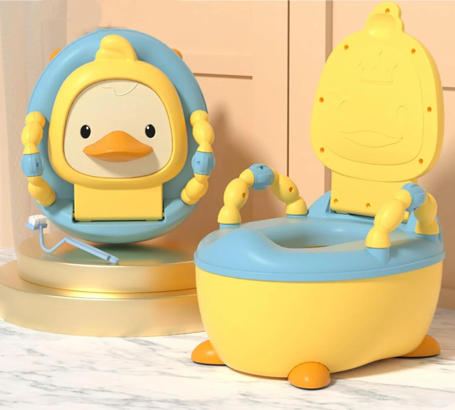 توالت آموزشی کودک TAME، صندلی توالت قابل حمل، صندلی آموزشی کودک پسرانه دخترانه، صندلی توالت اردک بامزه کودک، صندلی آموزشی توالت راحت پسرانه دخترانه (زرد) توالت آموزشی کودک TAME، صندلی توالت قابل حمل، صندلی آموزشی کودک پسرانه دخترانه، صندلی توالت اردک بامزه کودک، صندلی آموزشی توالت راحت پسرانه دخترانه (زرد)
