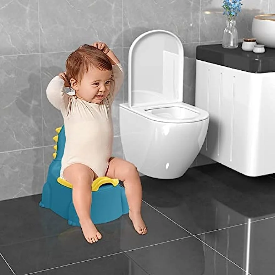 صندلی آموزشی توالت کودک Premify برای پسران و دختران، صندلی توالت کودک نوپا، توالت آموزشی دایناسوری با درب برای کودکان، صندلی توالت راحت برای کودکان 1 تا 6 سال
