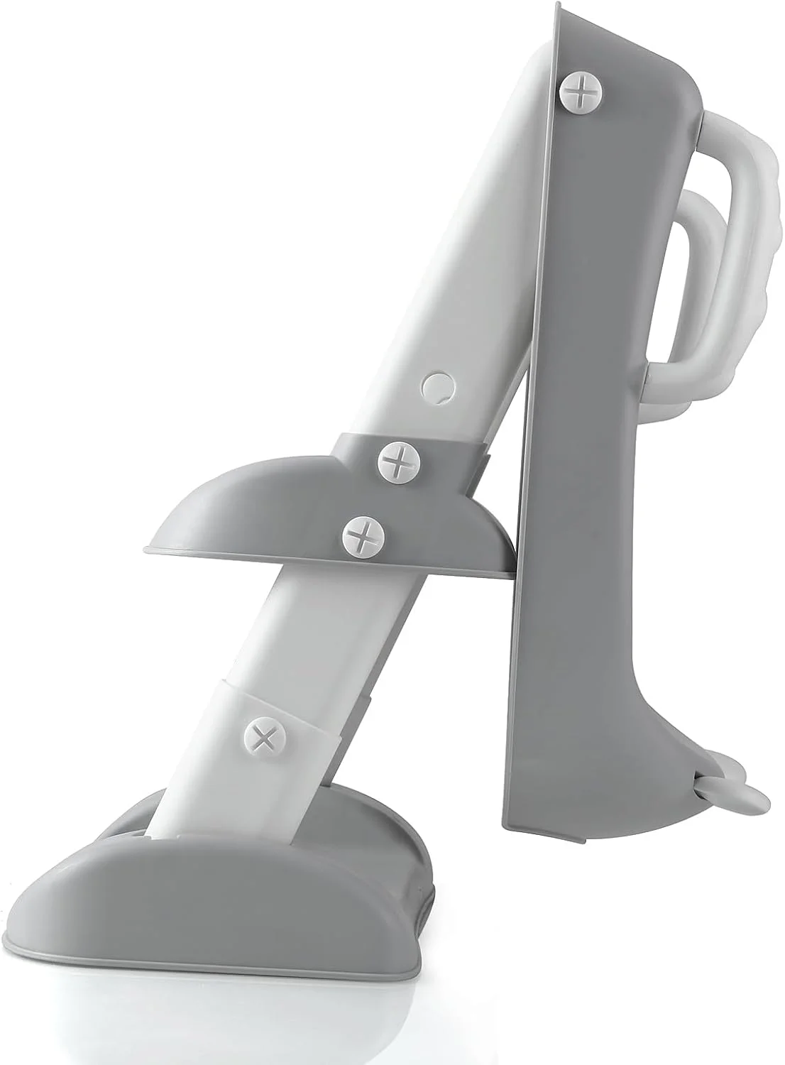 صندلی آموزشی توالت فرنگی پاندا ایر با نردبان پله‌ای، صندلی توالت فرنگی راحت و ایمن با پدهای ضد لغزش و نردبان برای کودکان پسر و دختر نوپا (خاکستری)