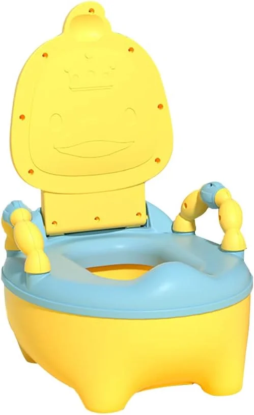 توالت آموزشی کودک نوپای ناترز مدل اردک کارتونی به همراه کشوی تمیز کننده، زرد/آبی توالت آموزشی کودک نوپای ناترز مدل اردک کارتونی به همراه کشوی تمیز کننده، زرد/آبی