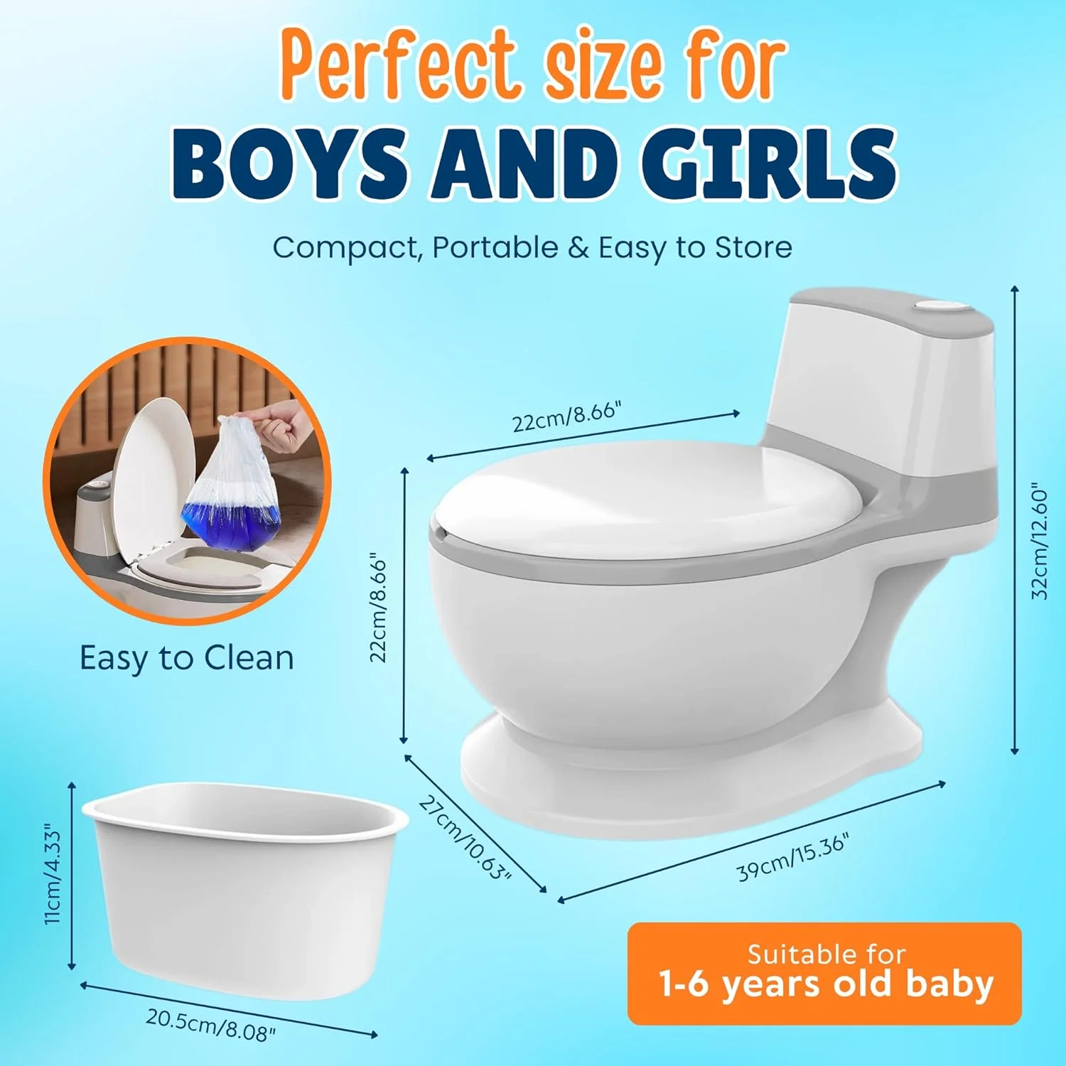 صندلی آموزشی توالت فرنگی کودک NEXSO – طراحی واقعی، کوسن PU ممتاز، پایه ضد لغزش، صندلی توالت فرنگی برای کودکان نوپا، شامل 100 عدد کیسه یکبار مصرف، پشتی ارگونومیک – مناسب برای کودکان نوپا 1-6 سال صندلی آموزشی توالت فرنگی کودک NEXSO – طراحی واقعی، کوسن PU ممتاز، پایه ضد لغزش، صندلی توالت فرنگی برای کودکان نوپا، شامل 100 عدد کیسه یکبار مصرف، پشتی ارگونومیک – مناسب برای کودکان نوپا 1-6 سال