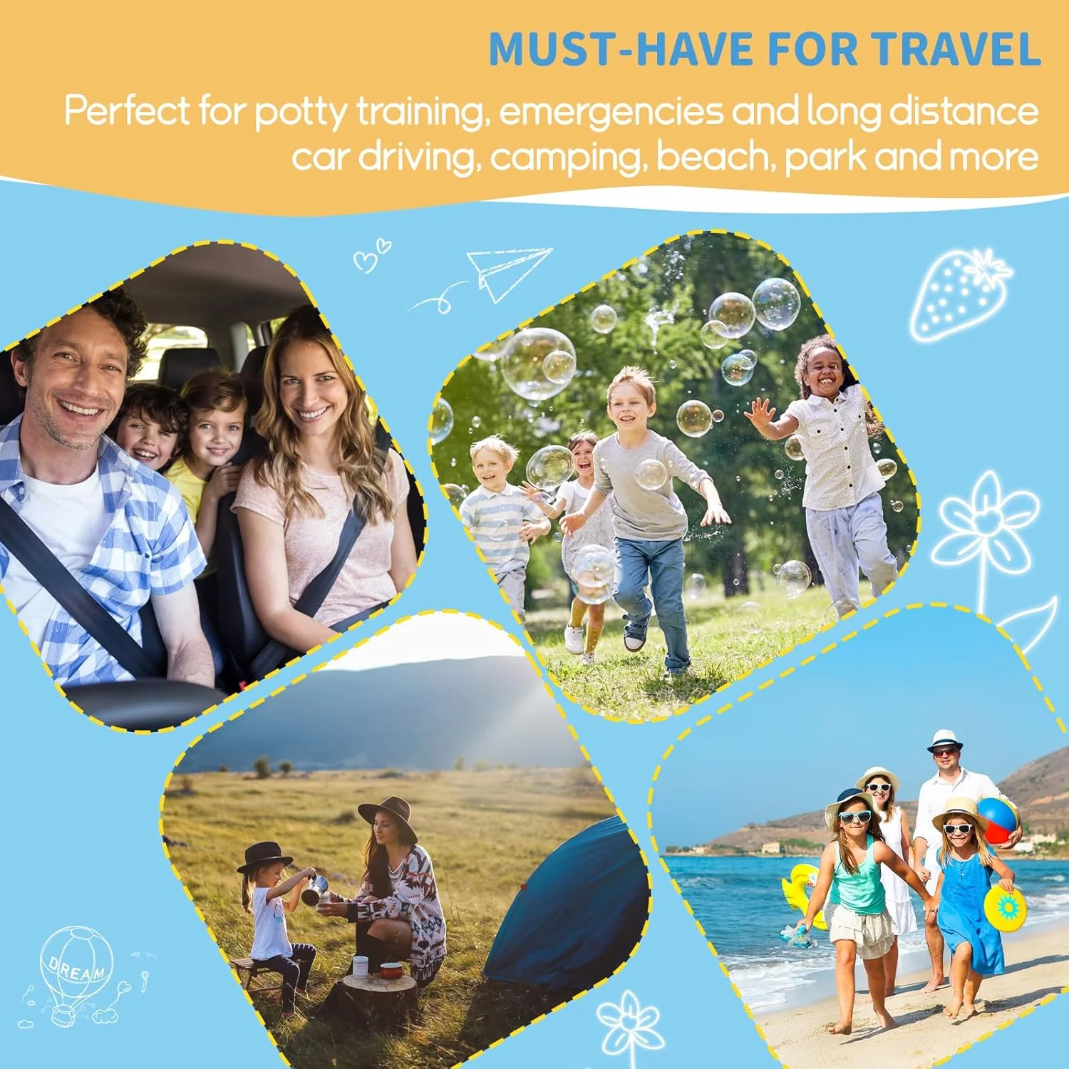 ادرار بچه قابل حمل ONEDONE، توالت اضطراری برای کمپینگ، مسافرت با ماشین و آموزش ادرار کودک (پسرانه) ادرار بچه قابل حمل ONEDONE، توالت اضطراری برای کمپینگ، مسافرت با ماشین و آموزش ادرار کودک (پسرانه)