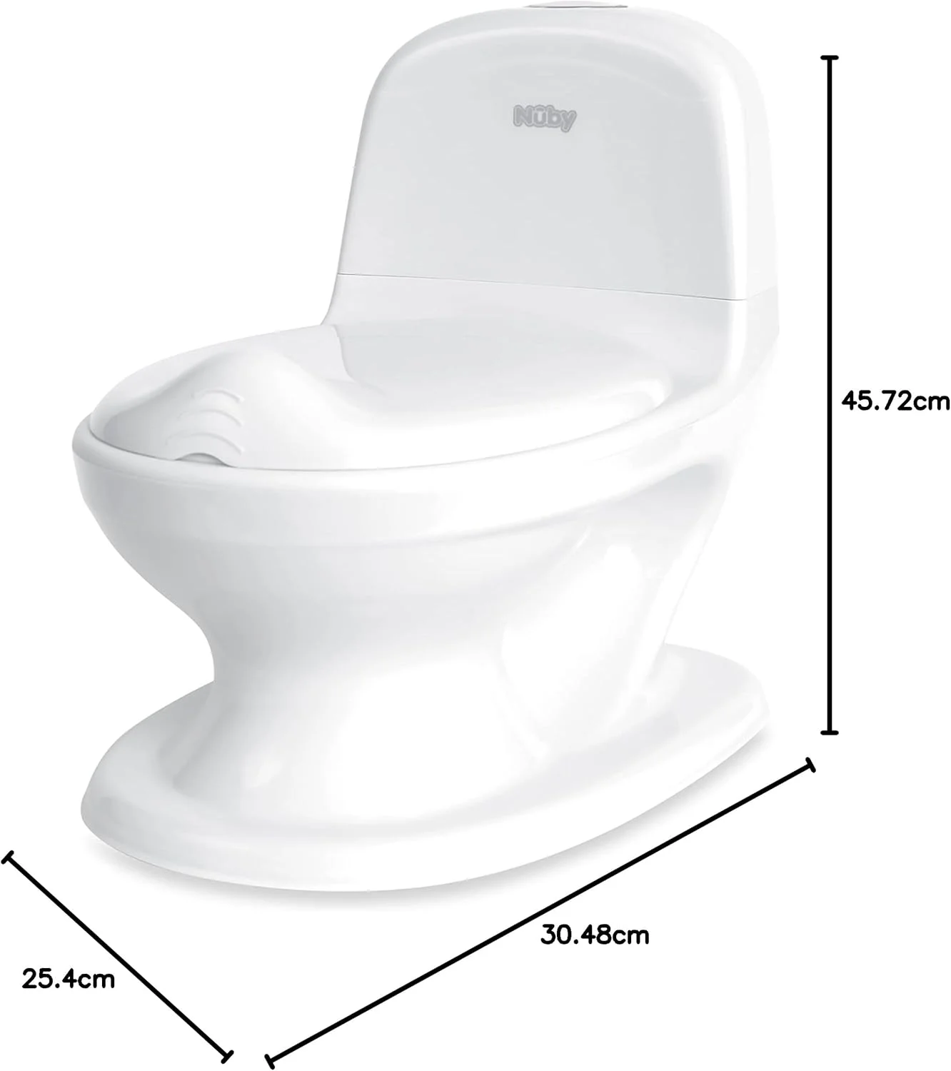 توالت آموزشی نوبی مدل My Real Potty با دکمه و صدای فلاش واقعی برای کودکان نوپا، سفید