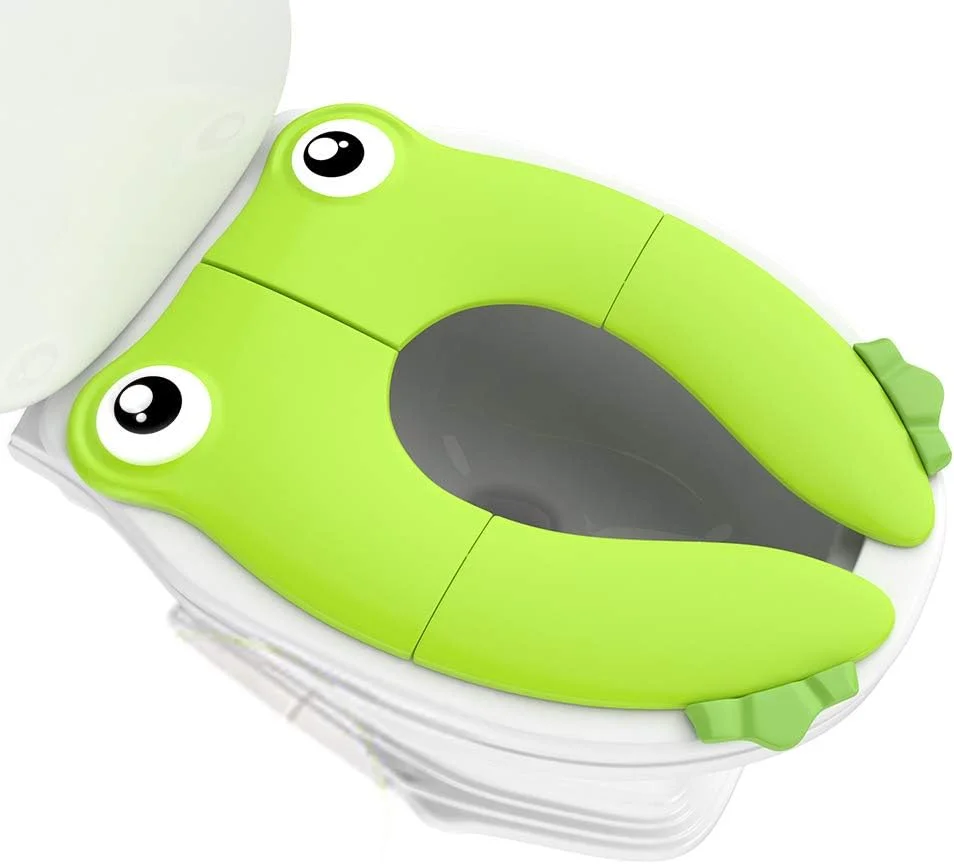 صندلی آموزشی تاشو و قابل حمل بزرگ MAGTiMES با پدهای سیلیکونی ضد لغزش برای کودکان پسر و دختر، صندلی توالت فرنگی کودک، روکش صندلی توالت فرنگی قابل بازیافت برای مسافرت